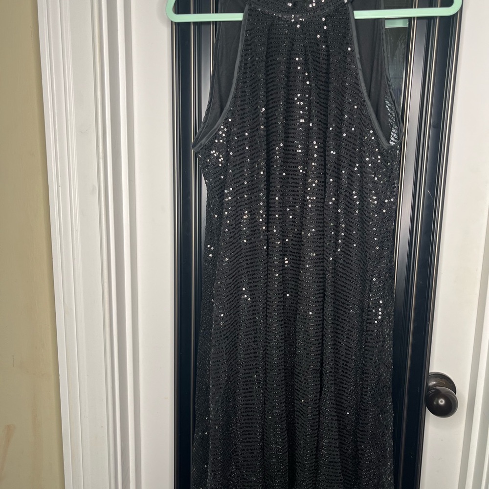 Elegant Black Sequin Dress